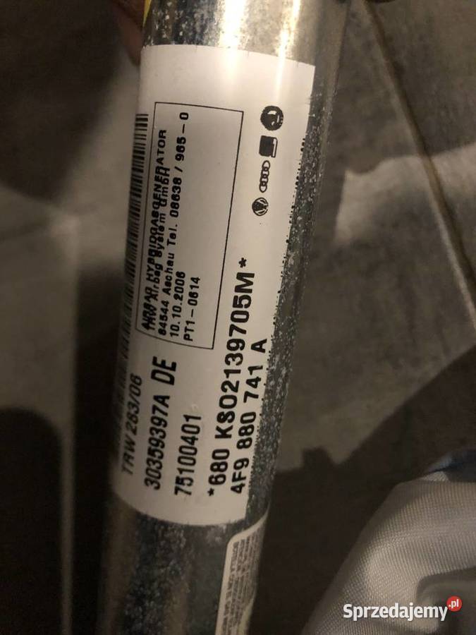 Kurtyny airbag LEWA PRAWA AUDI A6 C6 avant 07r Darłowo