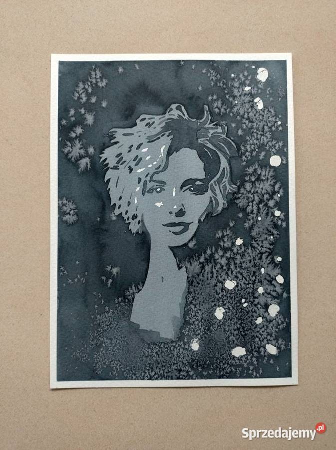 Akwarela Obraz WESOŁA WDÓWKA 19 X 26 Warszawa