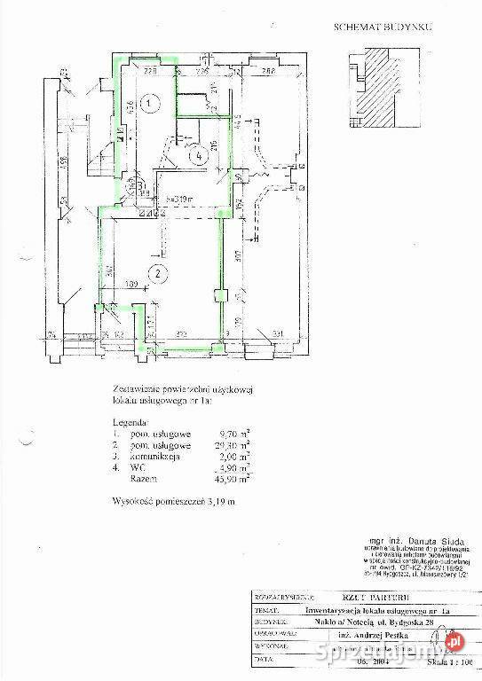 Na sprzedaż lokal usługowy handlowy sklep 46m2 Nakło nad Notecią