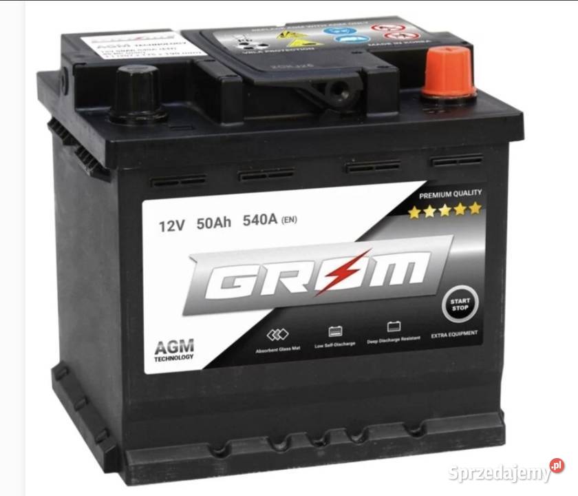 Akumulator GROM AGM STARTSTOP 50Ah 540A Prawy