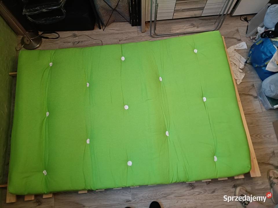 Sofa drewniana z materacem futon rozkładana Sofy i kanapy łódzkie