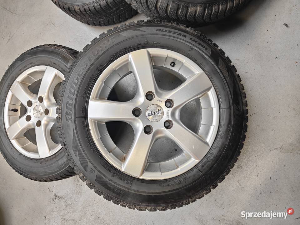 Koła zimowe Aluett 15 65j15H2 opony bridgestone sprzedam
