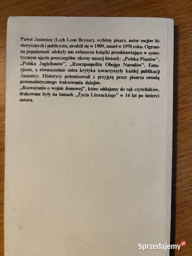 Paweł Jasienica Rozważania o wojnie domowej śląskie Mysłowice