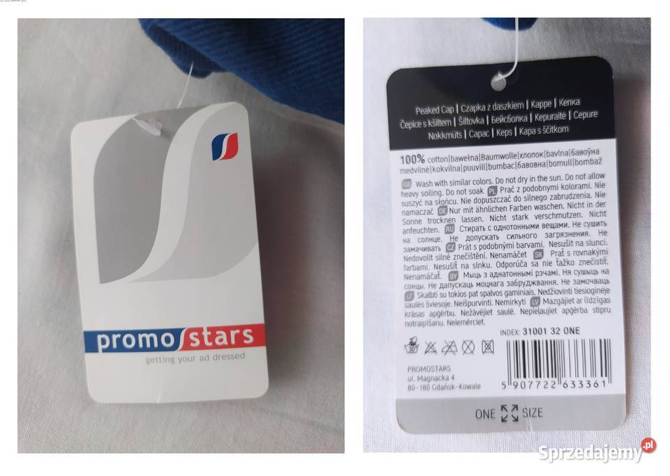 Czapka z daszkiem PROMOSTARS niebieska podlaskie Hajnówka