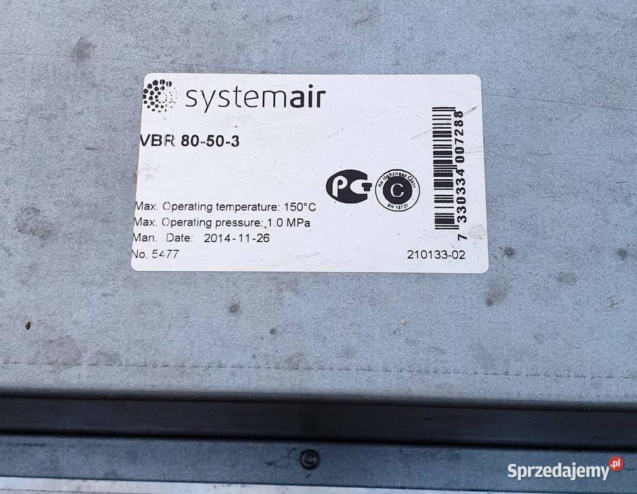 SYSTEMAIR VBR 80503 Nagrzewnica wodna uszkodzona Milicz