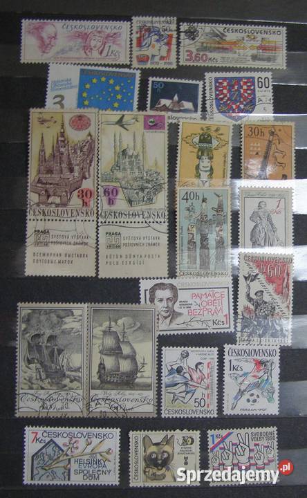 Znaczki pocztowe Czechosłowacja Zestaw 4 Antyki, Sztuka, Kolekcje Łódź sprzedam