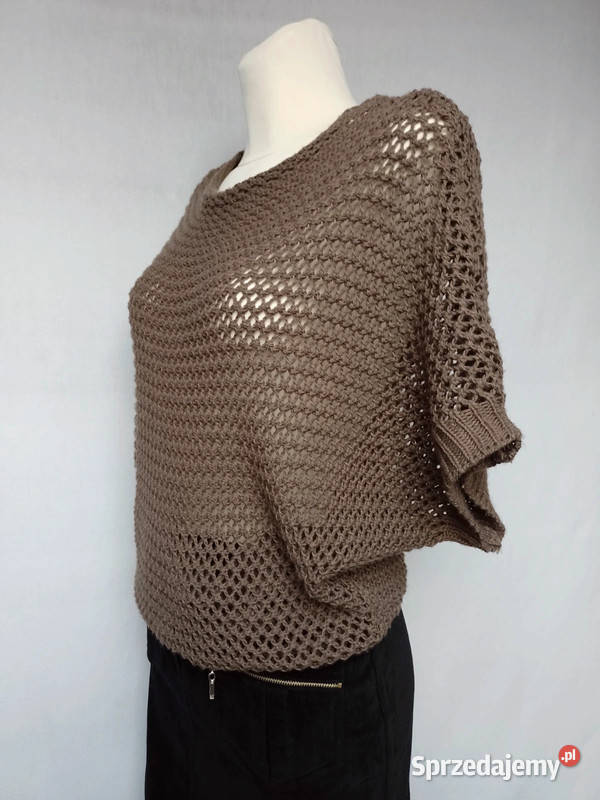 Sweter nietoperz dziurki Made in Italy śląskie Chorzów