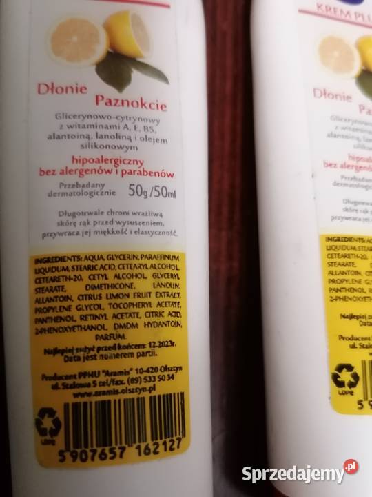 Krem hipoalergiczny cytrynowy Gdańsk