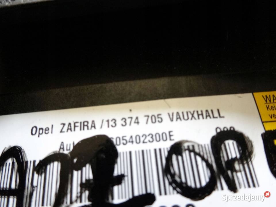 OPEL ZAFIRA B 16 B 13r AIRBAG poduszka kierowcy świętokrzyskie