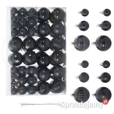 vidaXL Bombki świąteczne 100 czarne 346