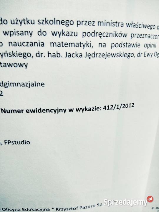 Matematyka Pazdro ponadgimnazjalne Warszawa