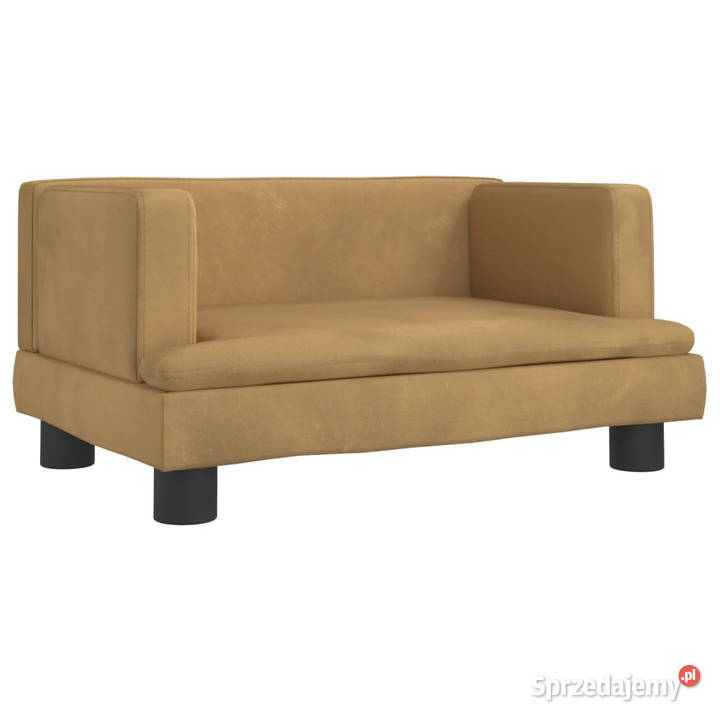 Sofa dzieci brązowa 60x40x30 aksamit WM3196322 Warszawa