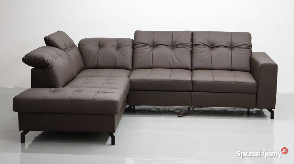 TLK SKÓRA NATURALNA NAROŻNIK funkcja spania SOFA Poznań