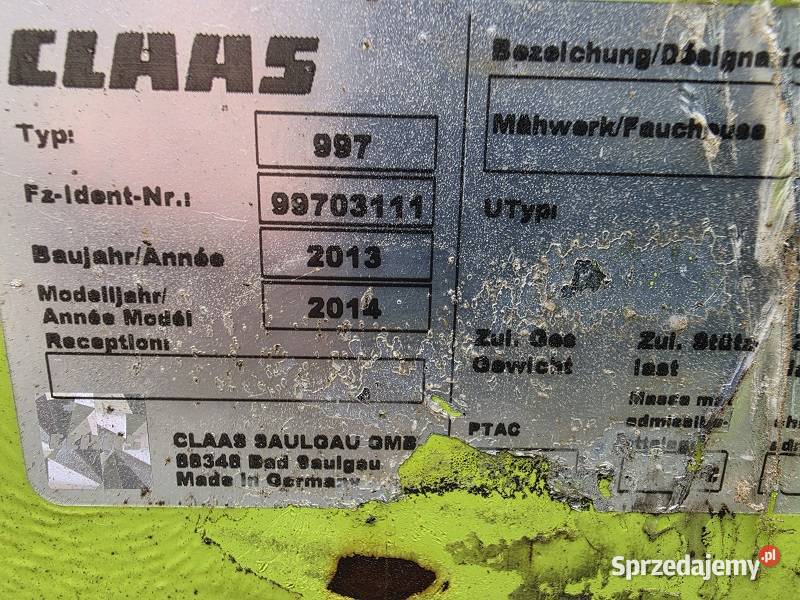 kosiarka claas 2014rclaas liner Wysokie Mazowieckie