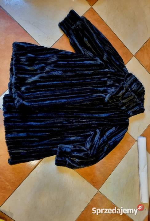 Piękne futro płaszcz sztuczne nowe NORA moda czarny Warszawa