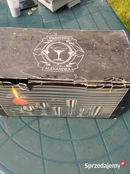 Komplet szklanek i kieliszków szkło dymione lata Kraków