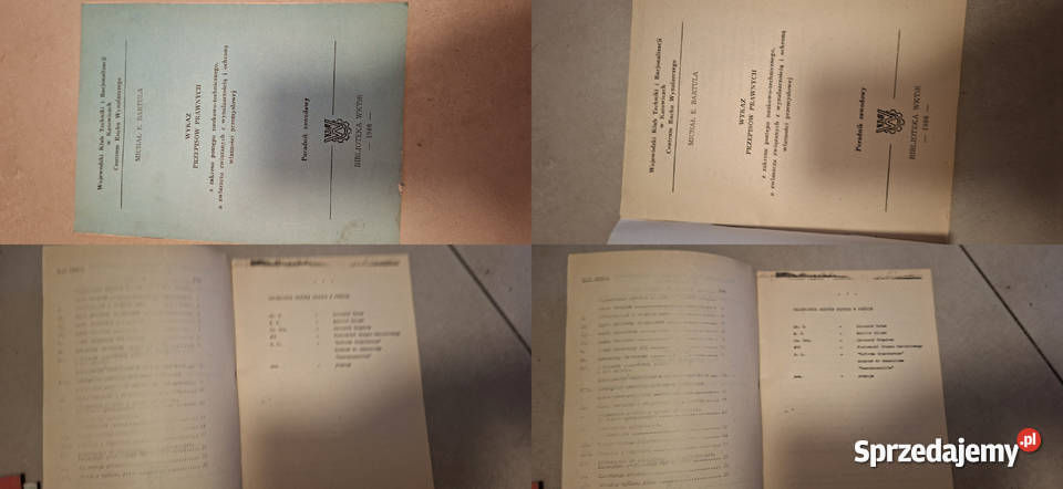 Unikat PRL Wykaz Przepisów Prawnych 1968 Biały