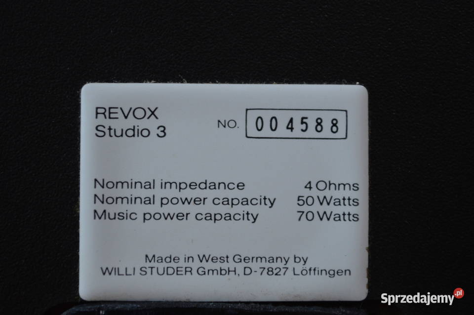 Niespotykane REVOX STUDIO 3 Analityczne i Haczów