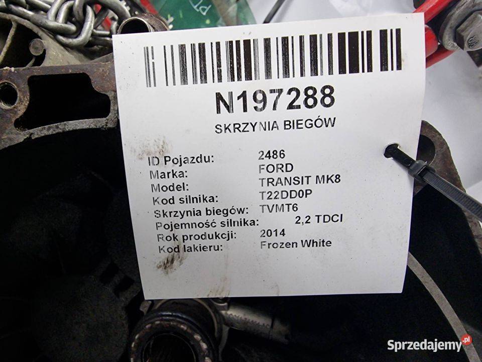 SKRZYNIA BIEGÓW FORD TRANSIT MK8 BK3R7002RA Lipno
