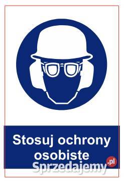 Naklejka BHP Stosuj ochrony osobiste GL052 Kamionna