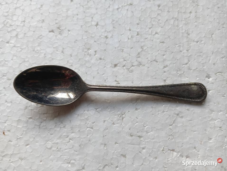 Komplet starych łyżeczek angielski srebrzony NS