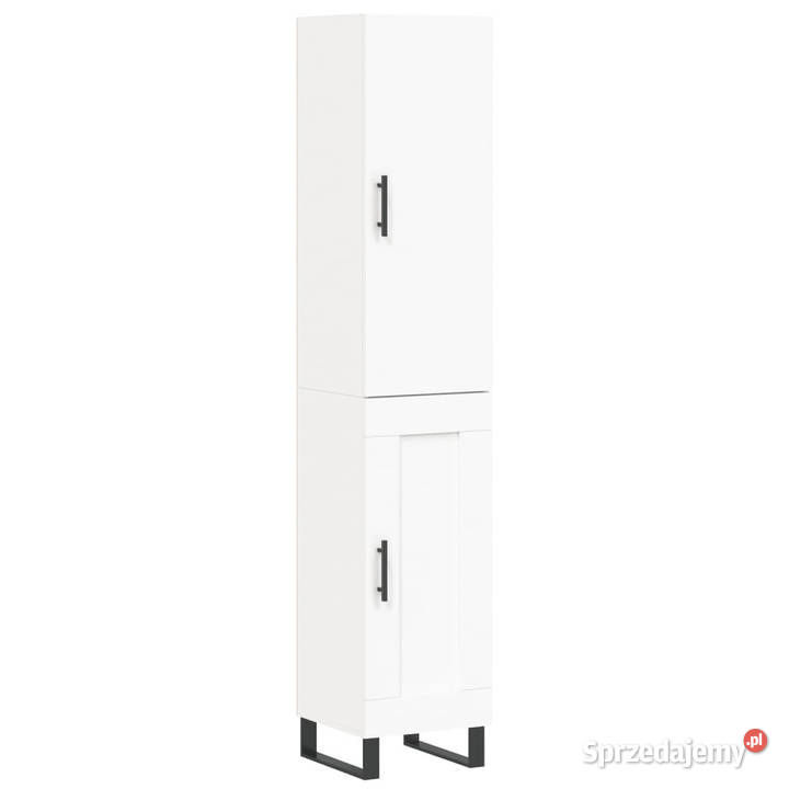 Wysoka szafka biała 345x34x180 materiał Warszawa sprzedam