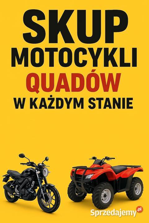 SKUP MOTOCYKLI MOTOCYKLE SKUTERY MOTOROWERY SKUP Drogomyśl
