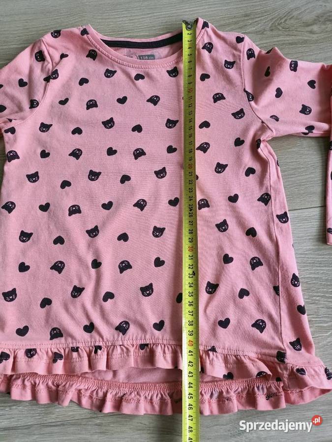 Bluzka koszulka dziewczęca na długi rękaw różowa Płock