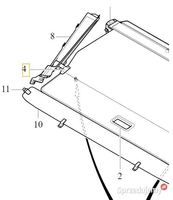 VOLVO XC60 II prawy zaczep uchwyt rolety Bielany Wrocławskie sprzedam