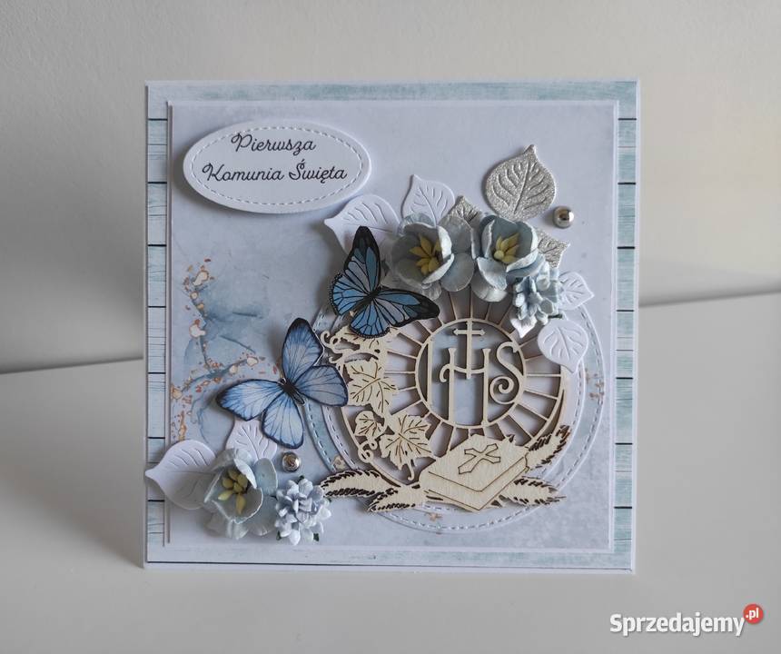 Kartka w pudełku ręcznie robiona handmade Łódź