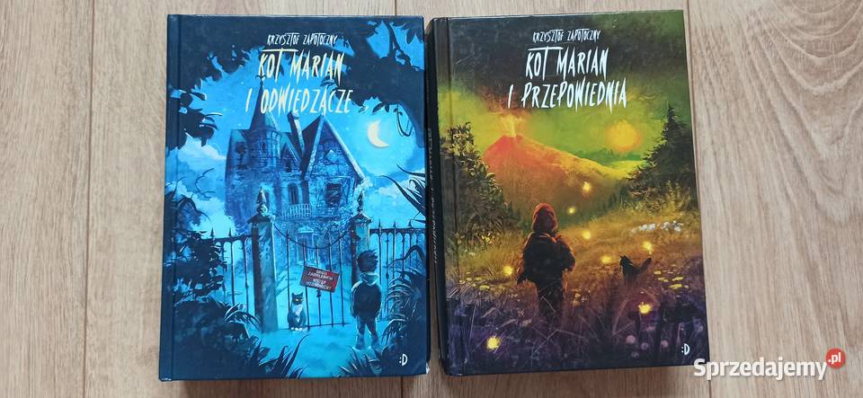 Dwie książki pt Kot Marian i przepowiednia i Kot Kraków