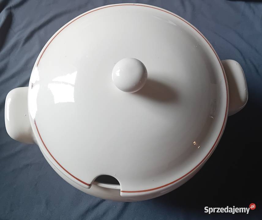 Waza z porcelitu 3 L Włocławek PRL wielkopolskie Koźminek