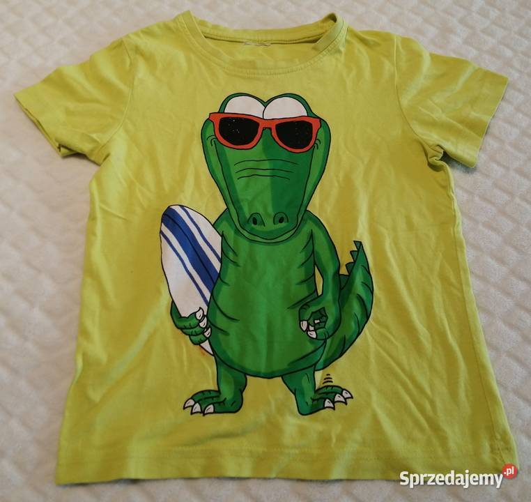 Koszulka krótki rękaw żółta krokodyl 104 Odzież Czeladź sprzedam