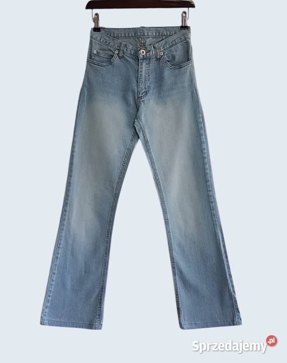 Damskie bawełniane spodnie niebieskie dzwony Chrzanów