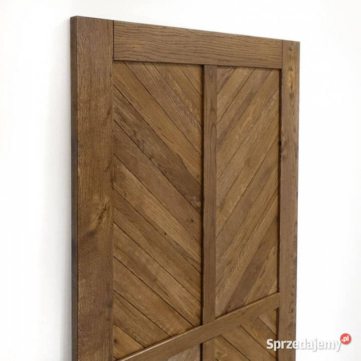 Drzwi przesuwne drewniane dębowe SZEWRON LINE 210cm Chmielnik sprzedam