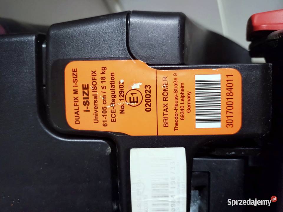 Britax DUALFIX M PLUS iSize fotelik 01861105 Łódź
