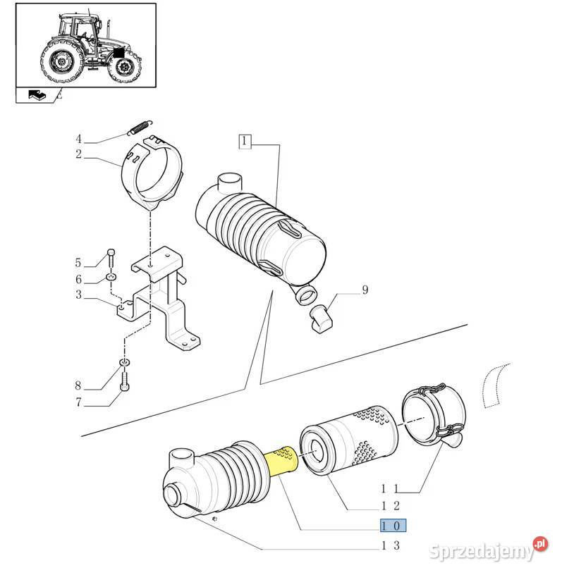Filtr powietrza wewnętrzny CNH 87682999 nieuszkodzony sprzedam