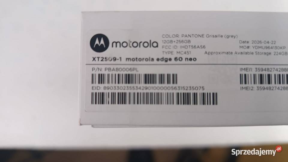Smartfon Motorola Edge 60 NEO 5G 12256GB Katowice