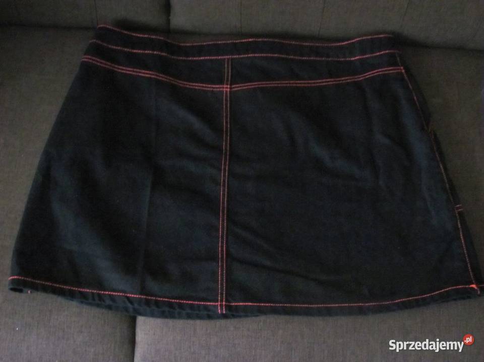 czarna mini r 48 różowa nić zamek z przodu DENIM Rozmiar 48 Zamość