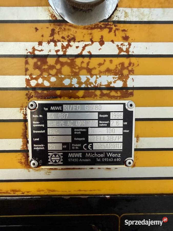 Piec piekarniczy MIWE Rollin RIF0 6080 łódzkie