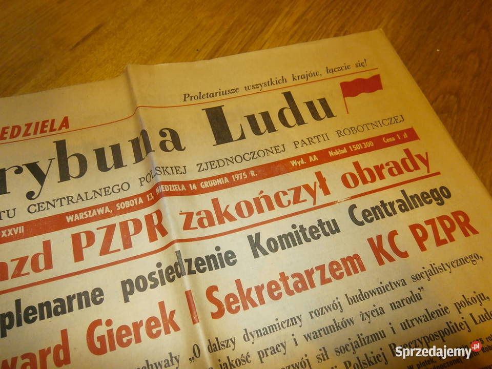 Trybuna Ludu 14 grudnia 1975 VII zjazd PZPR Antykwariat łódzkie Łódź