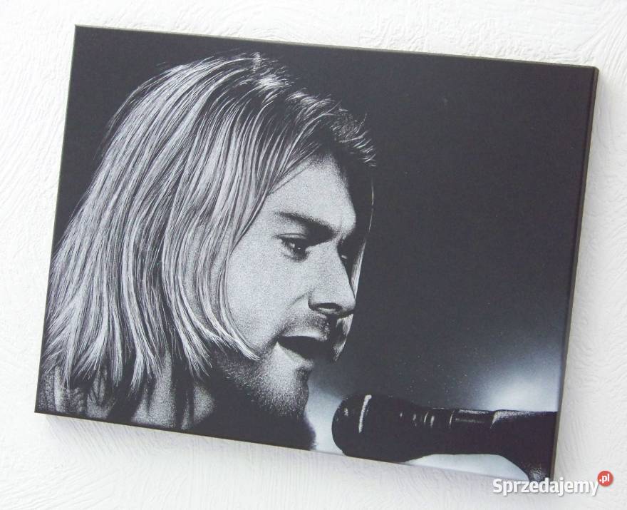 Obraz na blasze Grawerka Kurt Cobain Nirvana Sandomierz