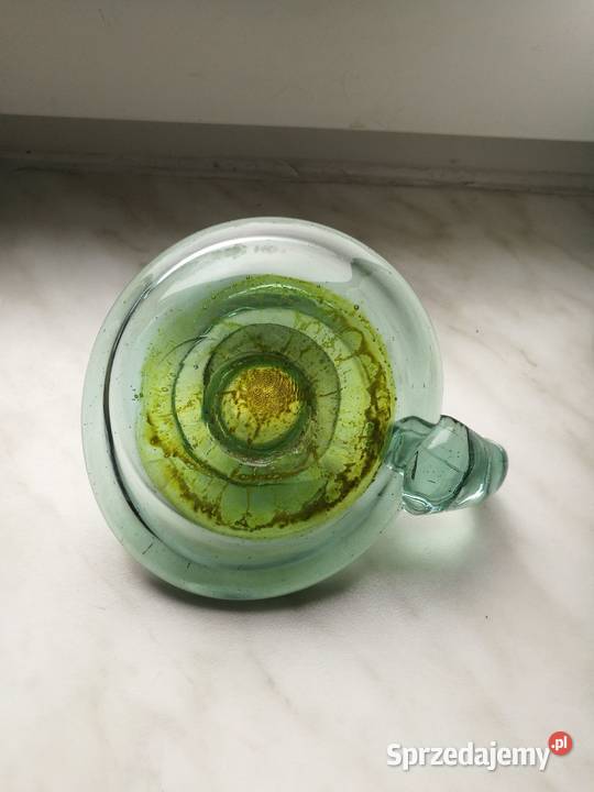 Kaganek szklany H Tomaszewski Huta Wołomin Choszczno