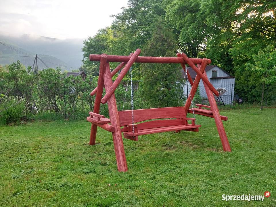 Huśtawka ogrodowa góralska z bala 3 osobowa Żukowo sprzedam