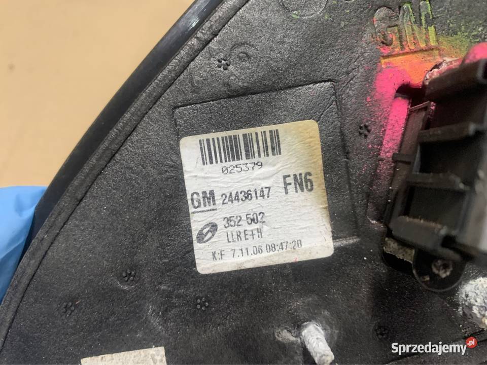 24436147 lusterko zewnętrzne prawe z157 opel Szczecin