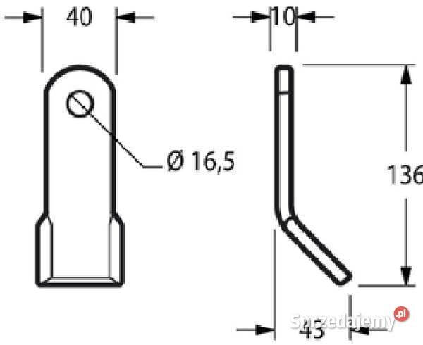 Nóż bijakowy CK5850 małopolskie Kamionna