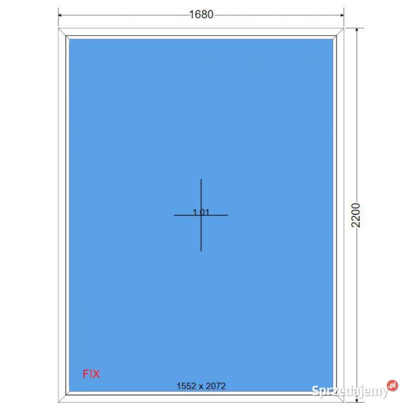 Okno PCV FIX 1680 x 2200 168 x 220 BIAŁY sprzedam