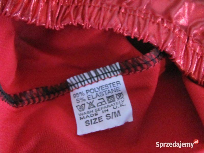 spodenki błyszczące czerwone red shorts Zamość