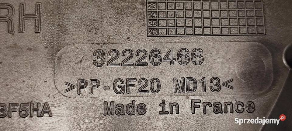 VOLVO XC40 OSŁONA WAHACZA PRAWY TYŁ 32226466