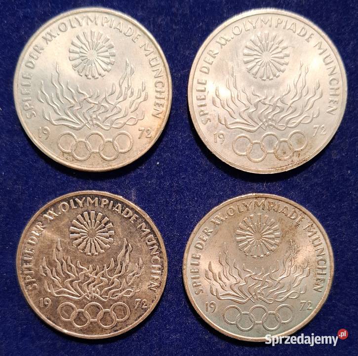 Zestaw Monet Ag 10 DM x 4 zestaw 1 śląskie Gliwice sprzedam